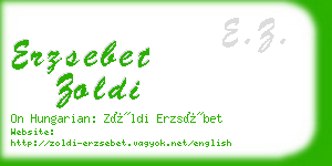 erzsebet zoldi business card